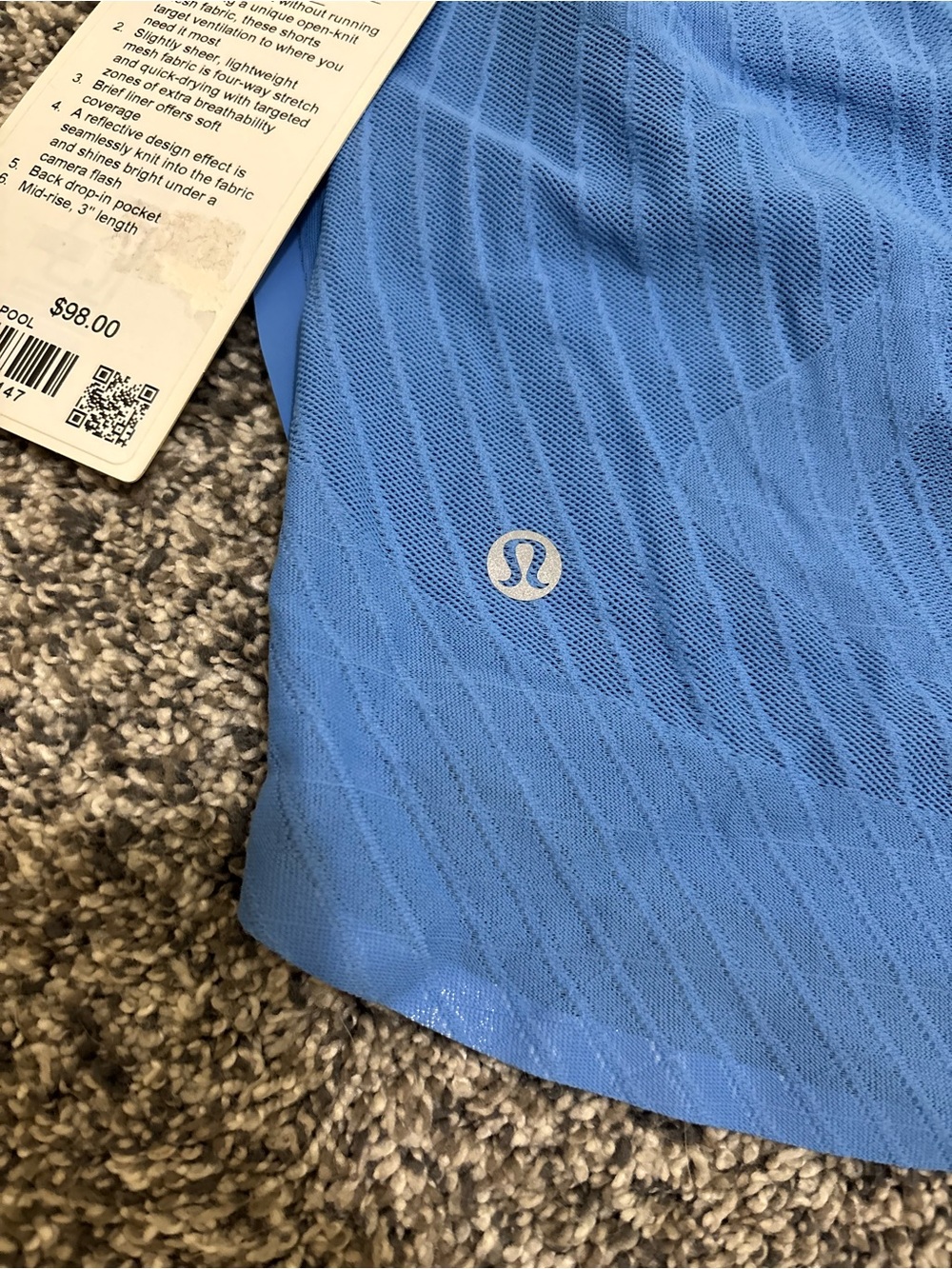 NWT!🍋🍋Lululemon Fast And Free Airflow Mid-Rise Running Short 3”🍋🍋. Size 8. - Picture 13 of 15